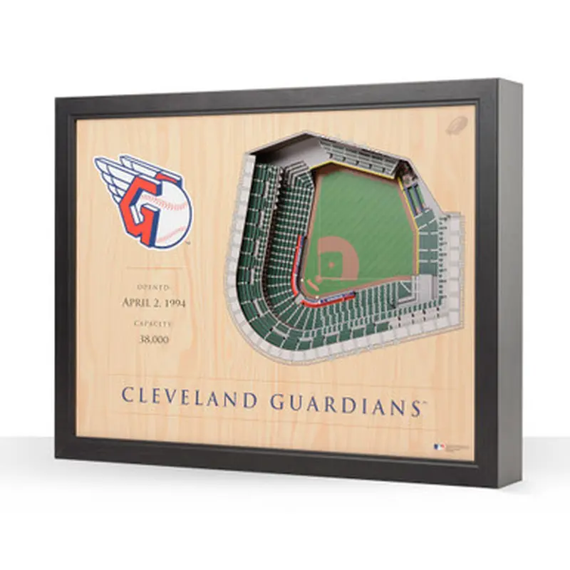 Cleveland Guardians 25 Layer 25 x 19 StadiumViews 3D Wall Art 