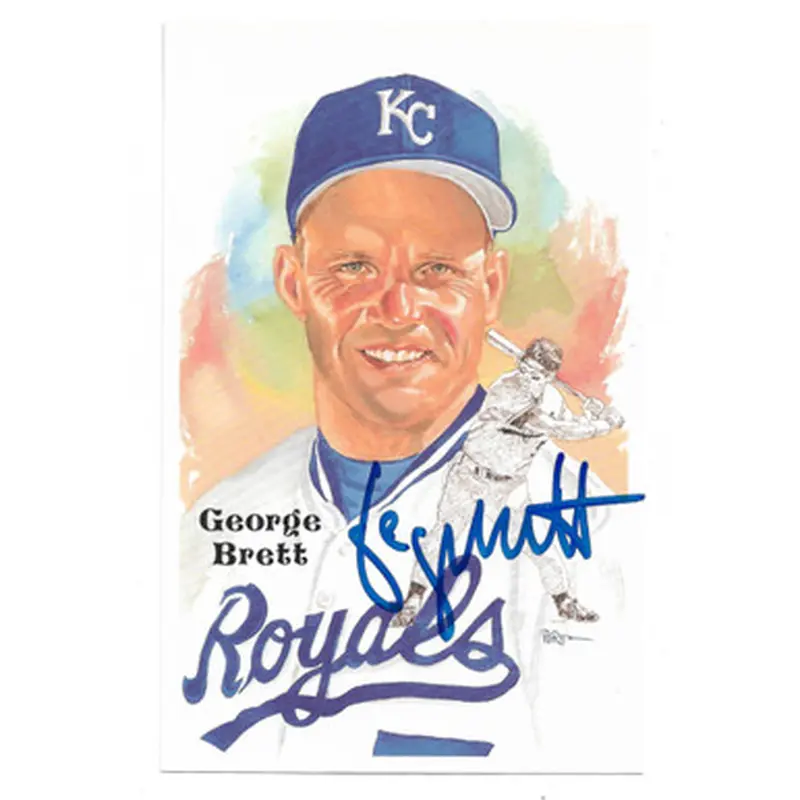 George Brett Autographed Perez-Steele HOF Series Postcard #238 (JSA) 