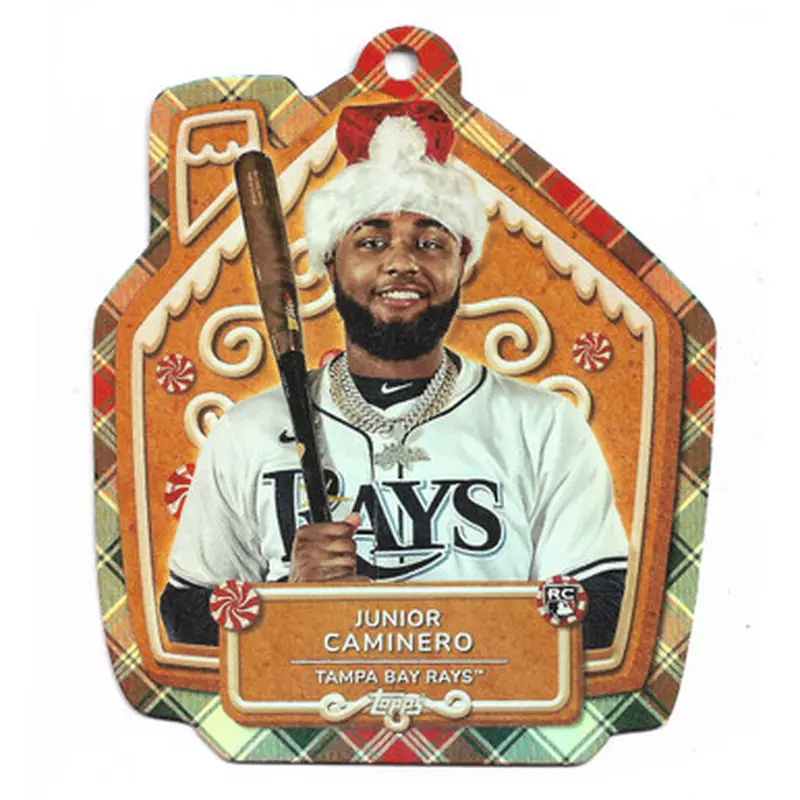Junior Caminero Tampa Bay Rays 2024 Topps Holiday Ornament Box Topper # 19 Rookie Card 