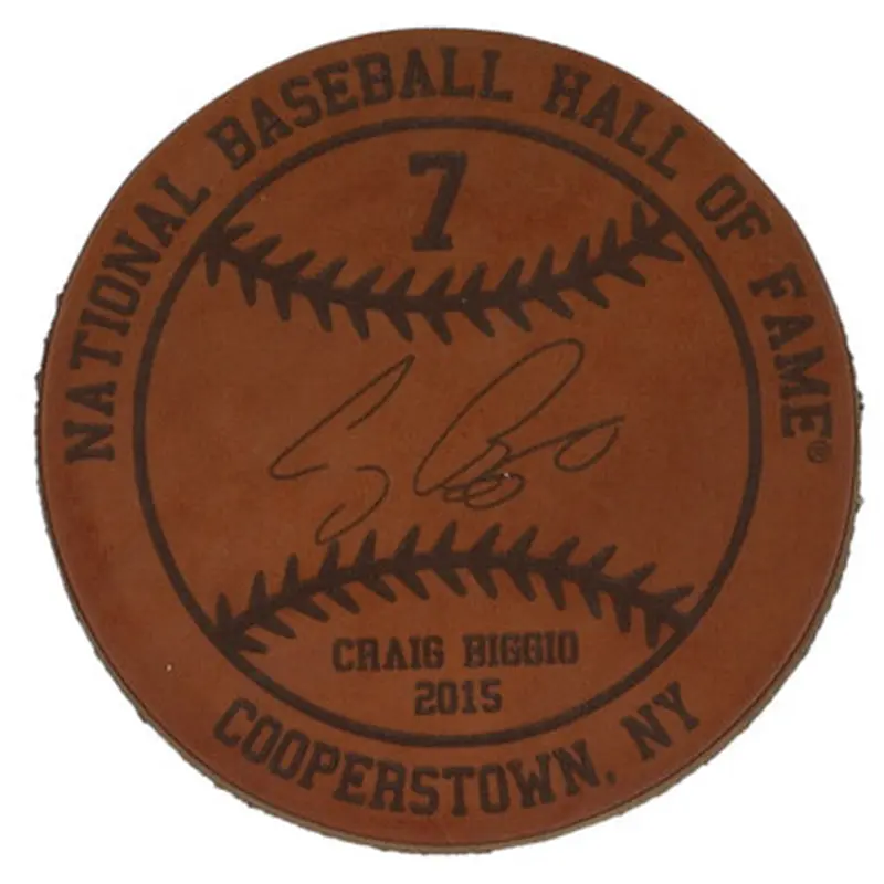 Craig Biggio Baseball Hall of Fame 2015 Inductee Leather Engraved Coaster 