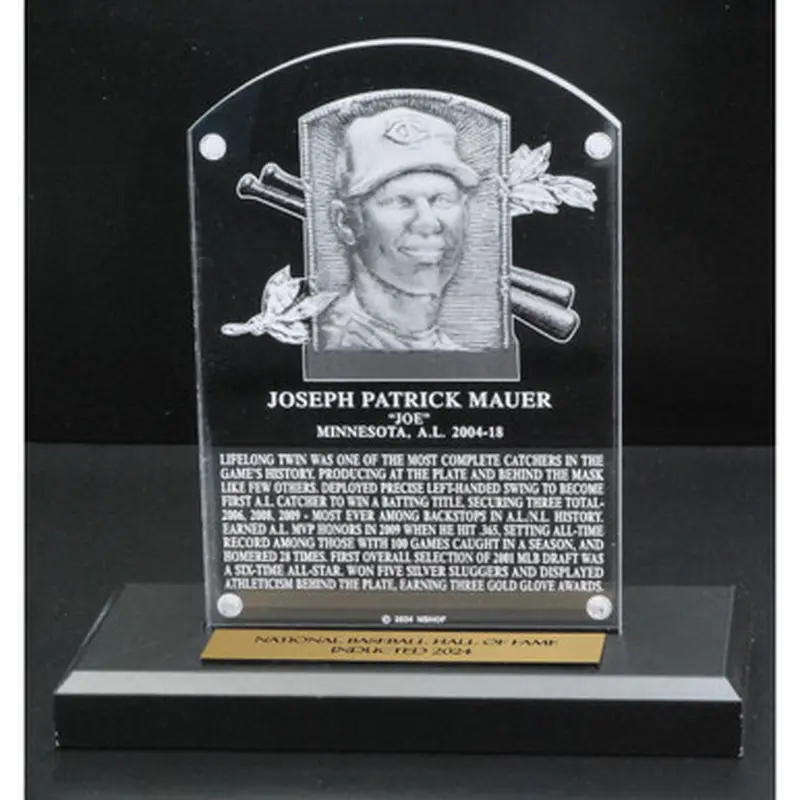 Joe Mauer Acrylic Replica Hall of Fame Plaque 