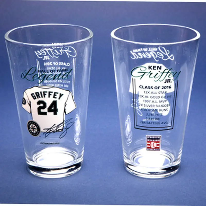 Ken Griffey Jr. Baseball Hall of Fame Legend Player Pint Glass 