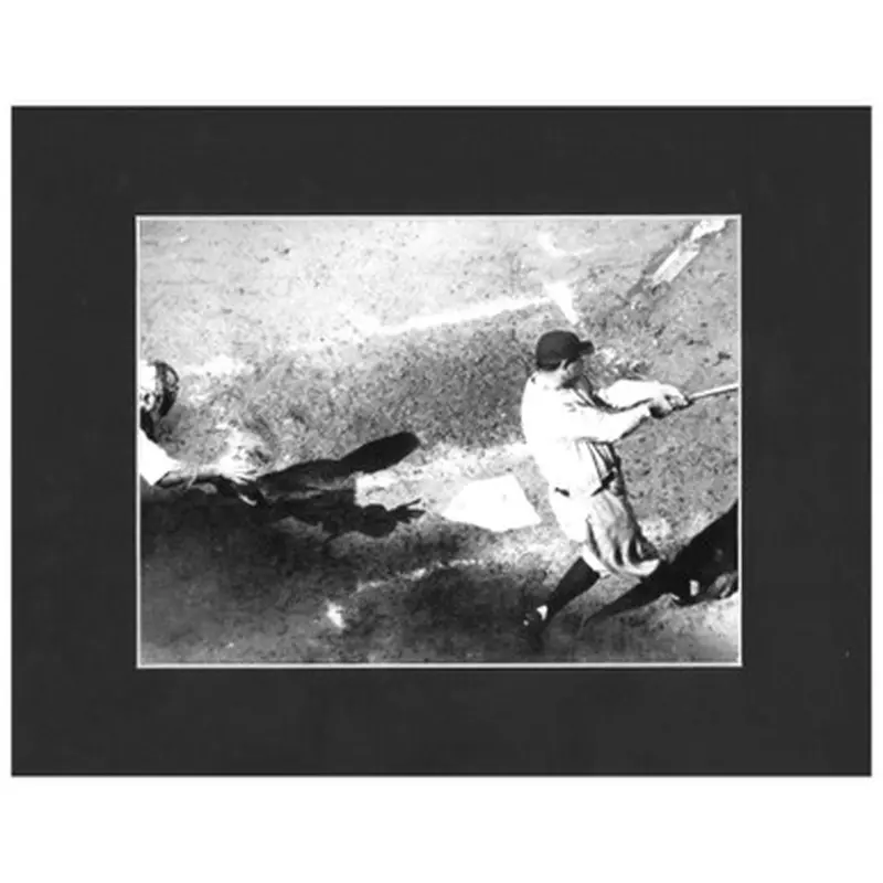 Matted 8x10 Photo - Babe Ruth Overhead View 