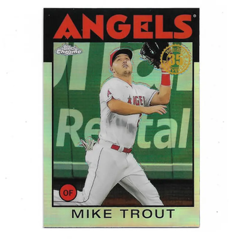 Mike Trout 2021 Topps Chrome 35th Anniversary Refractor # 86BC-2 