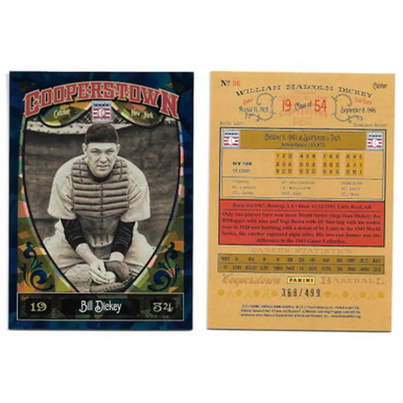 Bill Dickey 2013 Panini Cooperstown Blue Crystal # 36 Ltd Ed of 499 