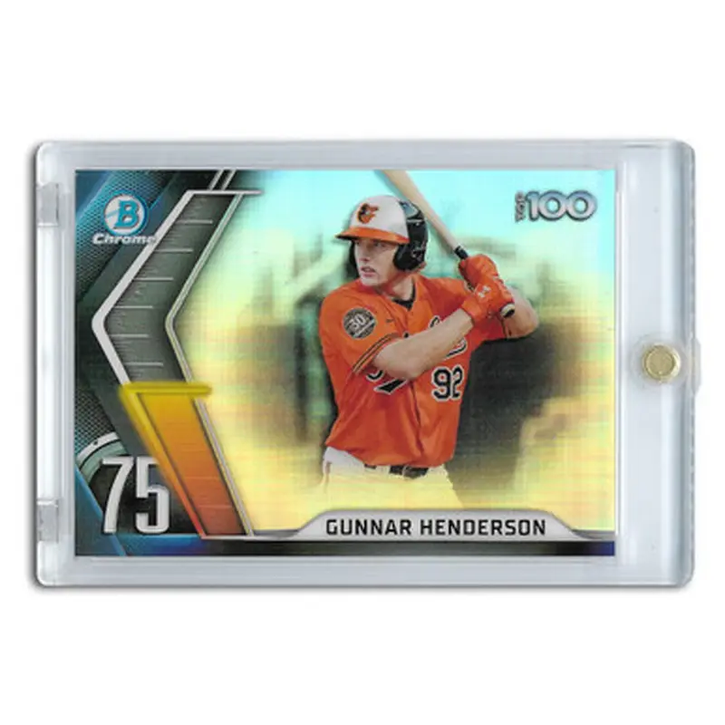 Gunnar Henderson 2022 Bowman Chrome Top 100 # 75 Pre-Rookie Card 