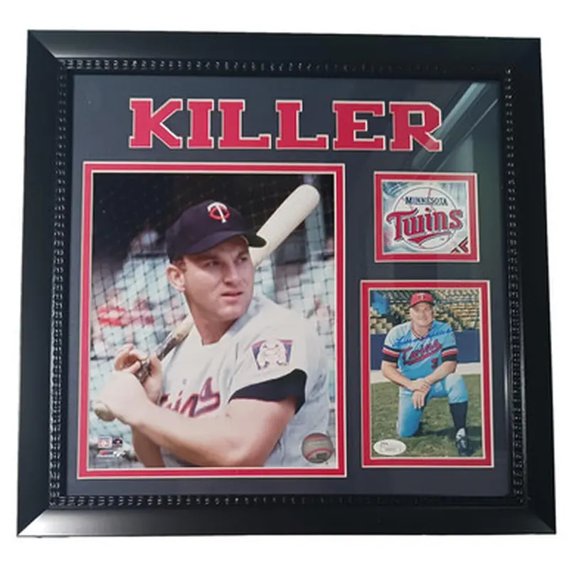 Harmon Killebrew 16" x 16" Photograph Collage with Autographed Postcard (JSA) 