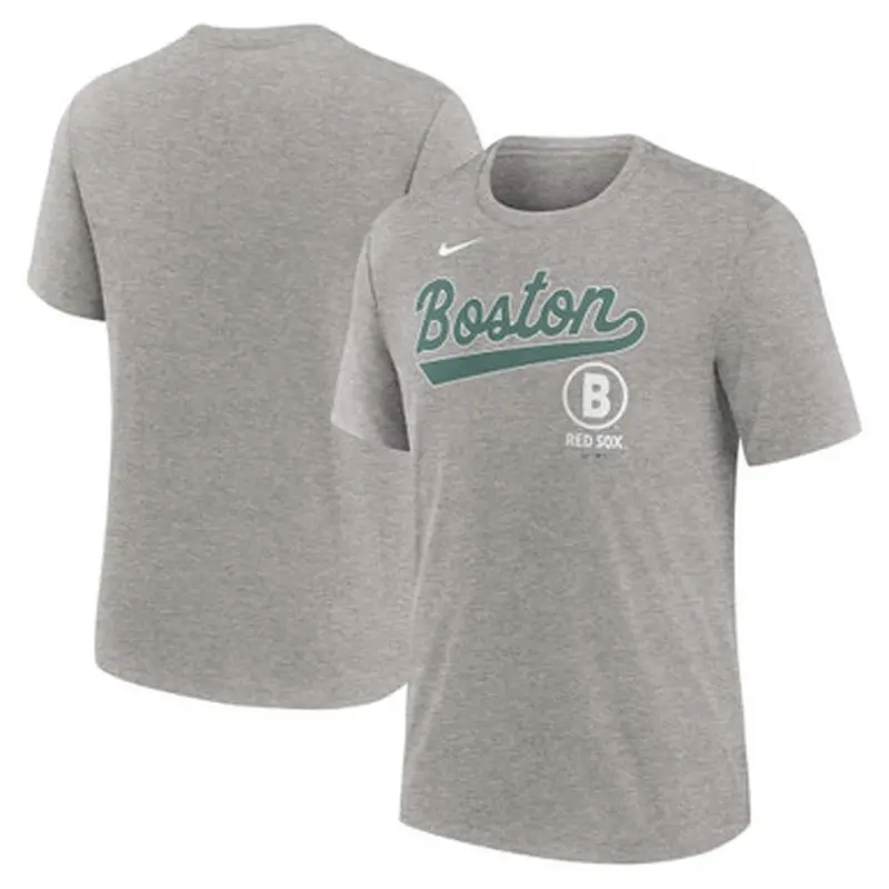 Mens Nike Boston Red Sox Heather Grey City Connect T-Shirt Size L