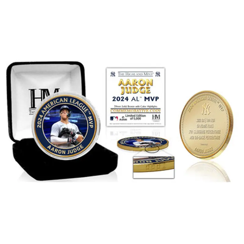 Aaron Judge 2024 American League MVP 39mm Bronze Coin Limited Ed of 5,000 