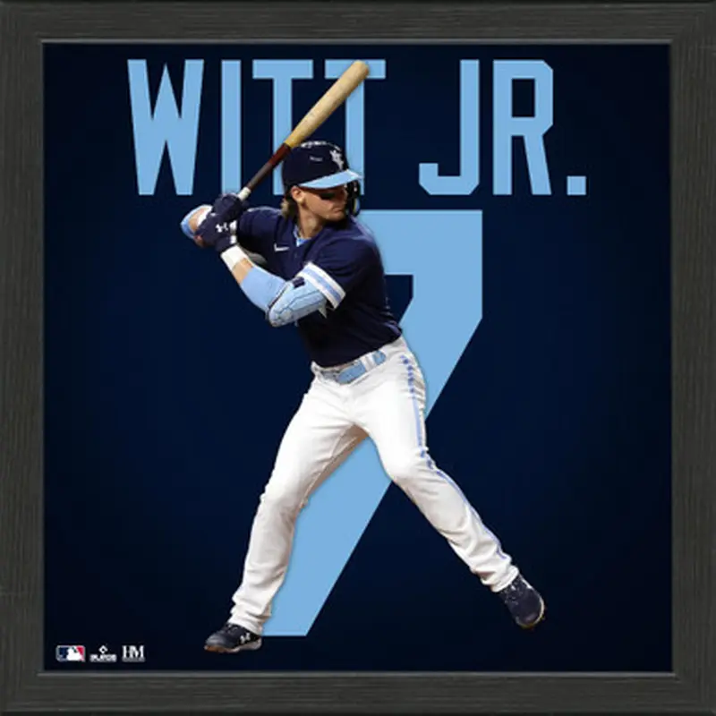 Highland Mint Bobby Witt Jr. Kansas City Royals 13 x 13 Impact Jersey Framed Photo 