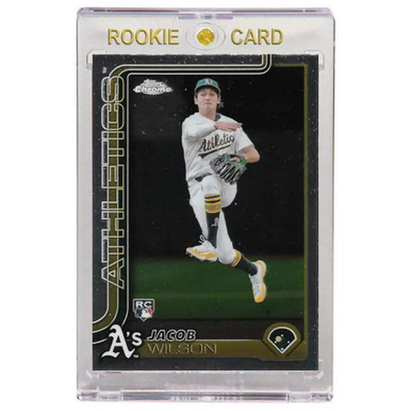 Jacob Wilson Oakland Athletics 2025 Topps Chrome # 96 Rookie Card 