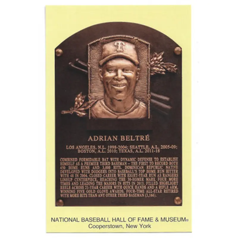 Adrian Beltr Baseball Hall of Fame Plaque Postcard (English) 