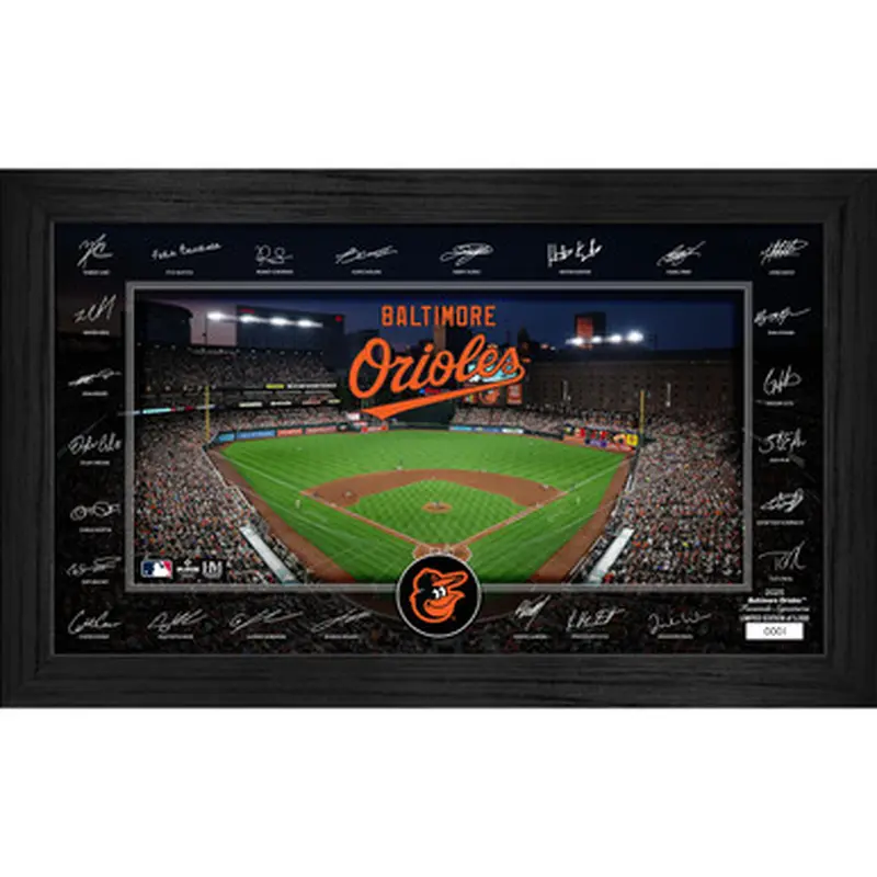 Baltimore Orioles Highland Mint 2025 Framed 12 x 20 Signature Field 