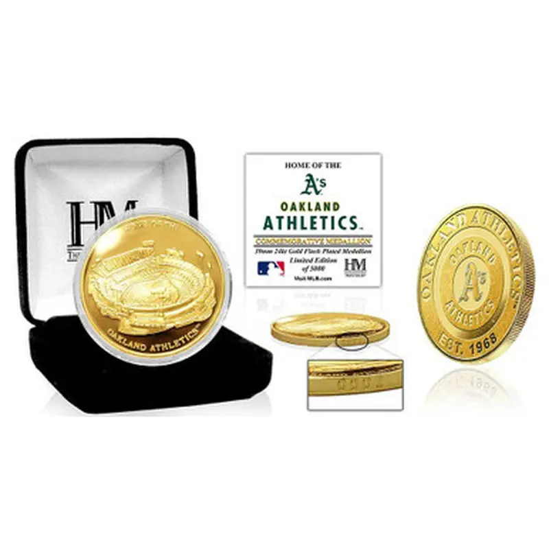 Oakland Coliseum 24kt Gold Flash Plated Limited Edition Mint Coin 