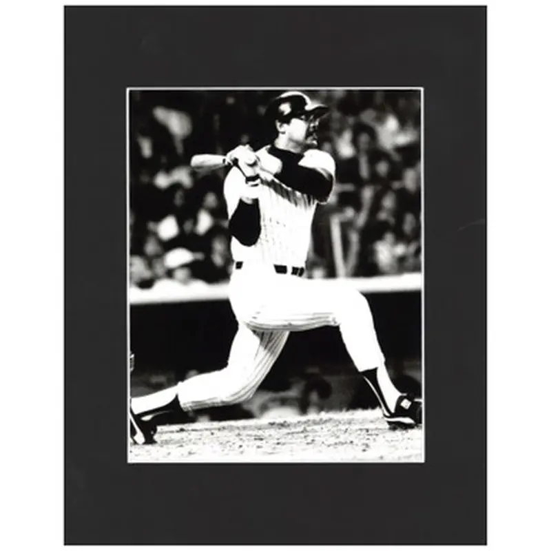 Matted 8x10 Photo  Reggie Jackson Swinging 