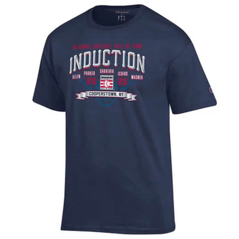 Mens Champion Baseball Hall of Fame 2025 Induction Roster Navy T-Shirt Size L