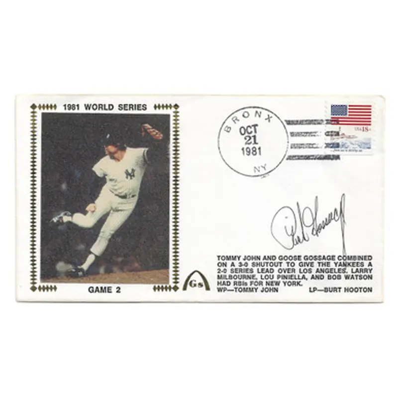 Rich Goose Gossage Autographed First Day Cover - 1981 World Series Game 2 (JSA) 