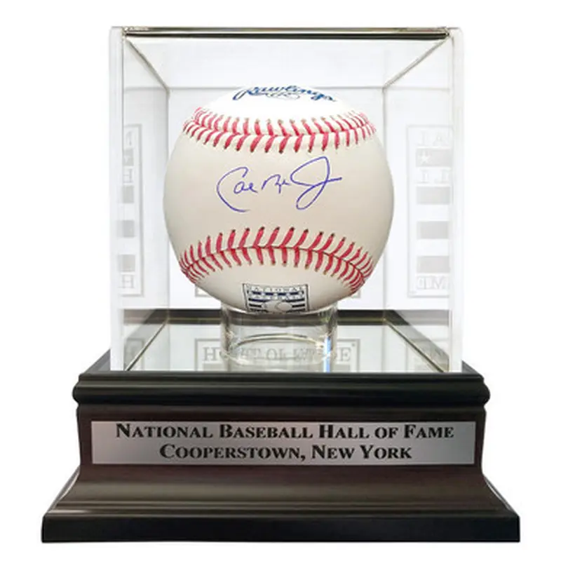 Cal Ripken Jr. Autographed Hall of Fame Logo Baseball with Case (HOF) - Sweetspot 
