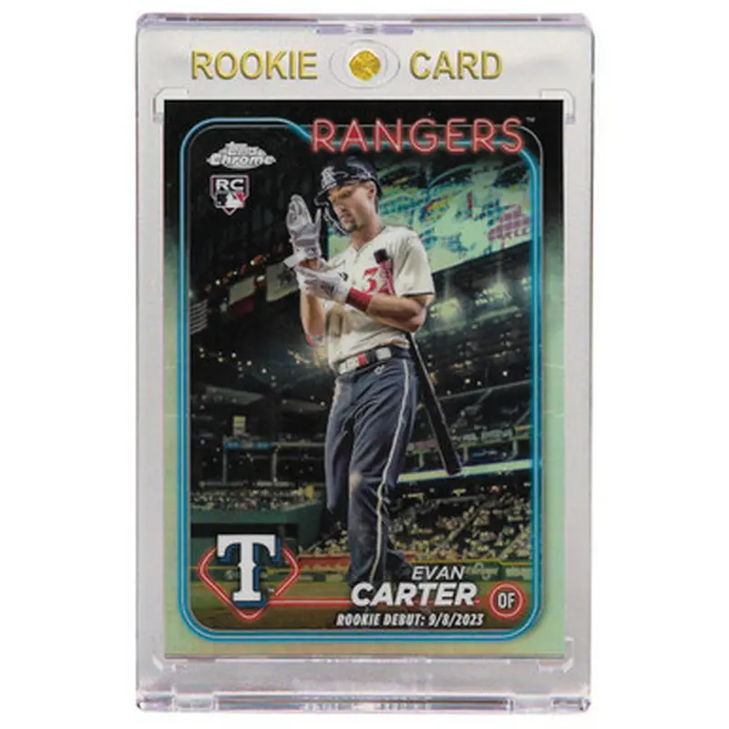 Evan Carter Texas Rangers 2024 Topps Chrome Update Refractor # USC199 Rookie Card 
