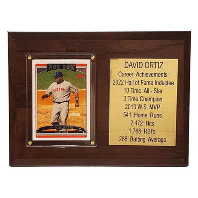 David Ortiz Boston Red Sox 8" x 6" Baseball Card Deluxe Plaque 