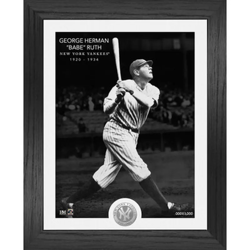 Highland Mint Babe Ruth Silver Coin 13 x 16 Photo Mint 