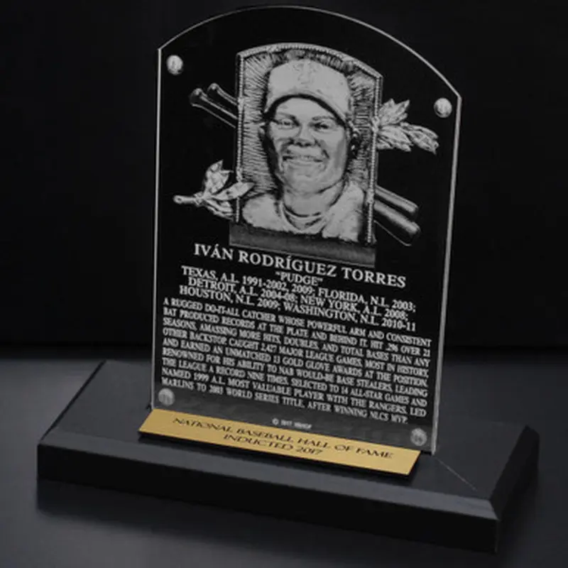 Ivan Rodriguez Acrylic Replica Hall of Fame Plaque 