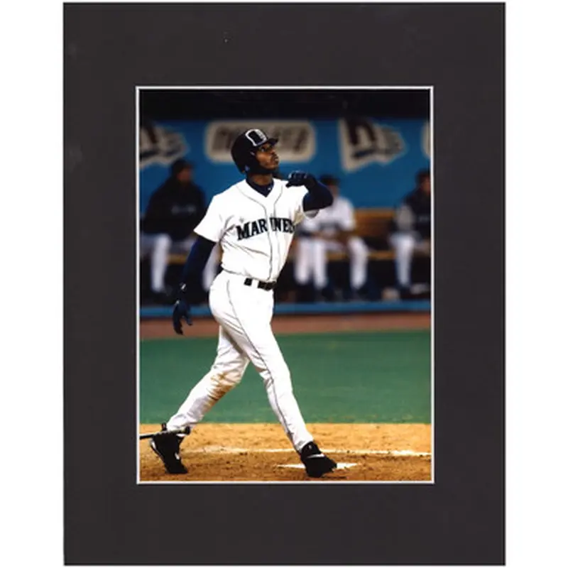 Matted 8x10 Photo- Ken Griffey Jr. Swinging 