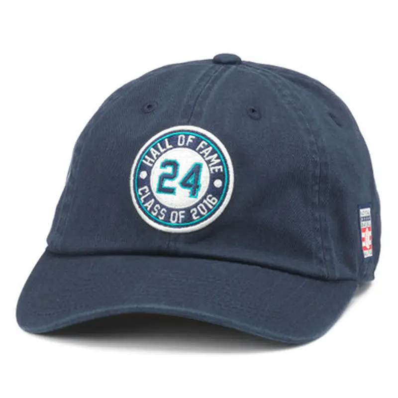 Mens Ken Griffey Jr. Signature and Jersey Number Navy Adjustable Cap 
