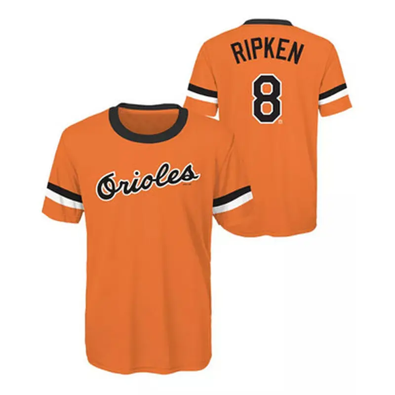 Youth Cal Ripken Jr. Baltimore Orioles Cooperstown Collection Jersey Tee Size L