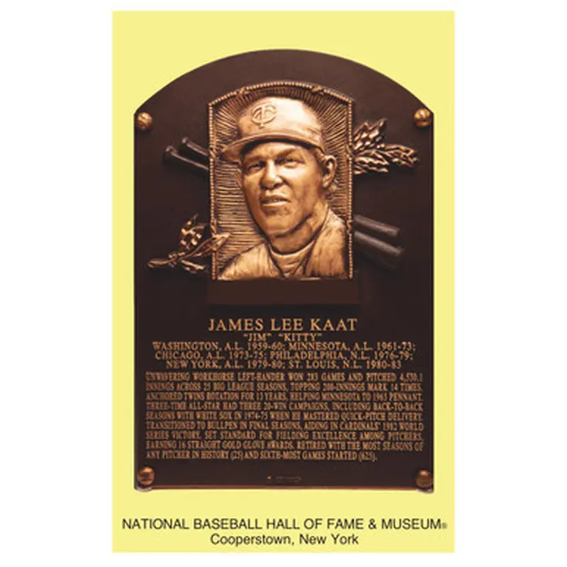 Jim Kaat Baseball Hall of Fame Plaque Postcard 
