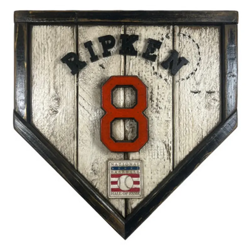 Cal Ripken Jr. Hall of Fame Vintage Distressed Wood 11 Inch Mini Legacy Home Plate 
