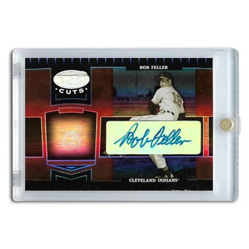Bob Feller Autographed Card 2004 Leaf Certified Cuts Ltd Ed of 100 