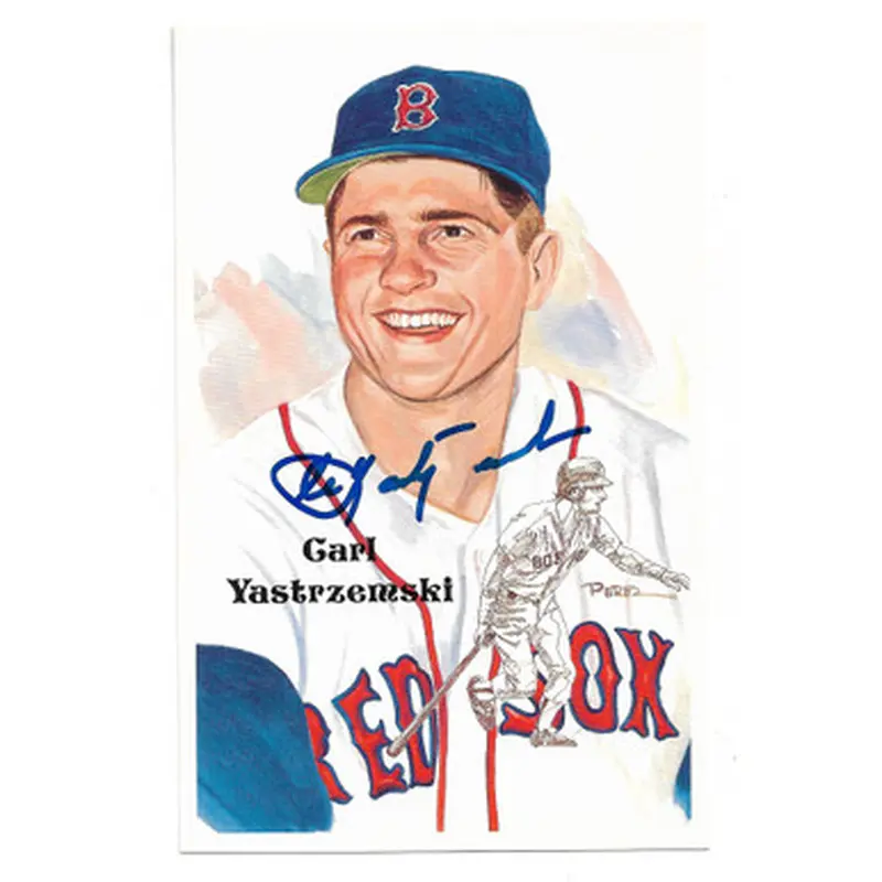 Carl Yastrzemski Autographed Perez-Steele HOF Series Postcard # 204 (JSA-79) 