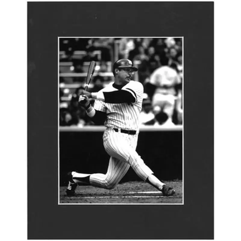 Matted 8x10 Photo- Reggie Jackson Swinging 
