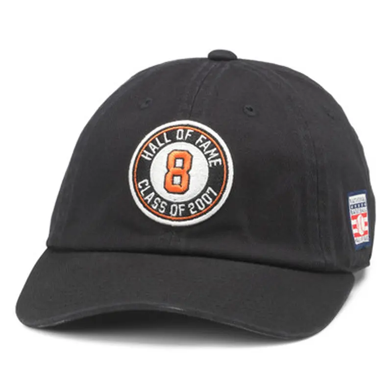 Mens Cal Ripken Jr. Signature and Jersey Number Black Adjustable Cap 