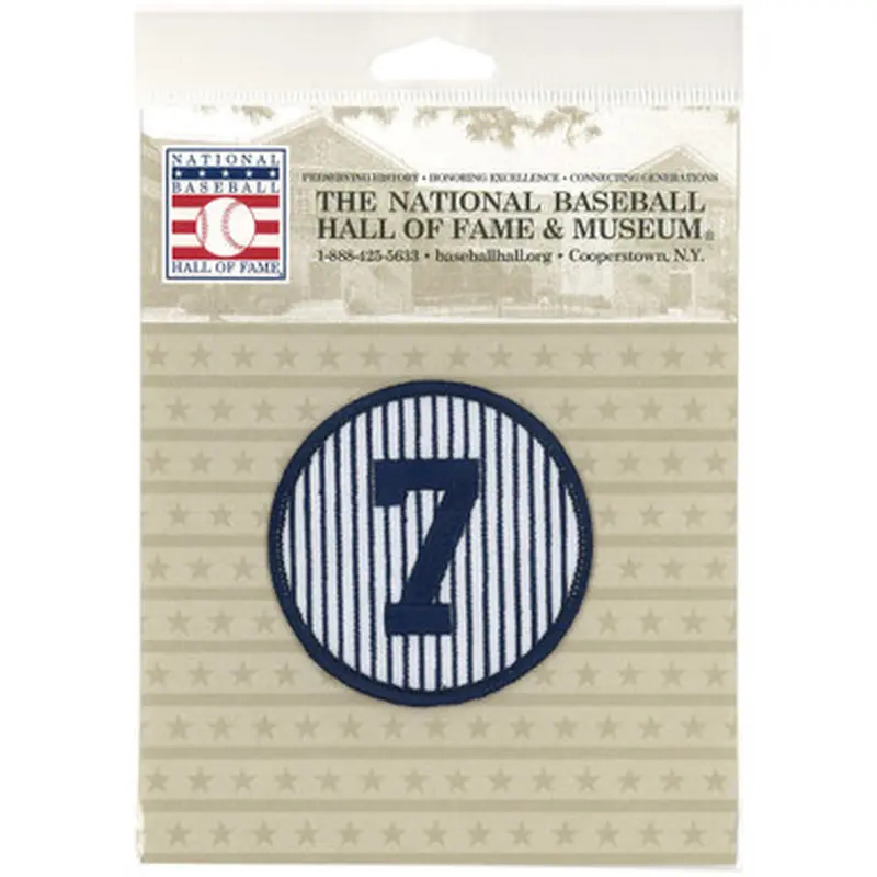 Mickey Mantle # 7 Jersey Number Embroidered Patch 