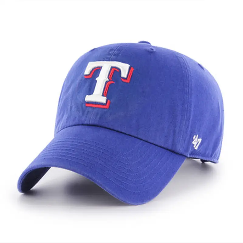 Youth 47 Brand Texas Rangers Royal Clean Up Adjustable Cap 