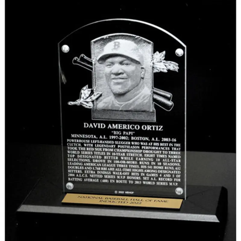 David Ortiz Acrylic Replica Hall of Fame Plaque 