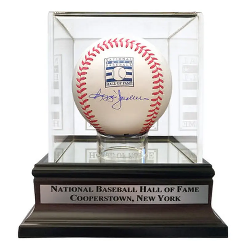 Reggie Jackson Autographed Hall of Fame Logo Baseball with Case (Beckett) 
