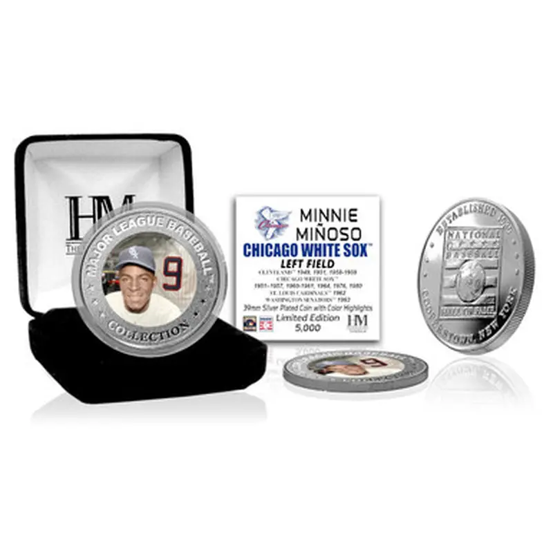 Highland Mint Minnie Mioso Chicago White Sox Hall of Fame Silver Photo Coin 