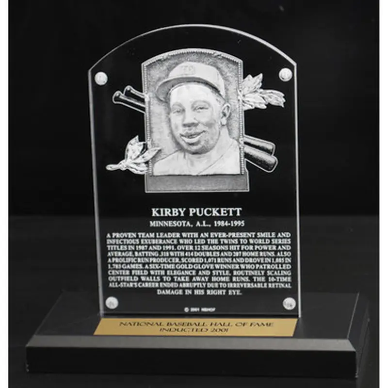 Kirby Puckett Acrylic Replica Hall of Fame Plaque 