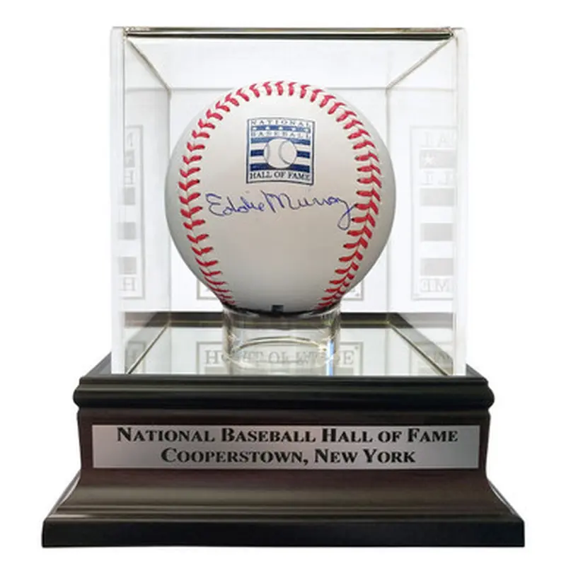 Eddie Murray Autographed Hall of Fame Logo Baseball with HOF Case (Beckett) 