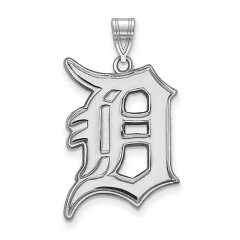 LogoArt Detroit Tigers Sterling Silver X-Large Pendant 