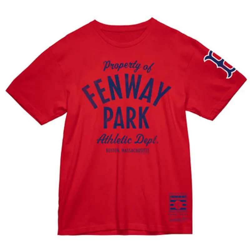 Mens Mitchell & Ness Property of Fenway Park Red T-Shirt Size L