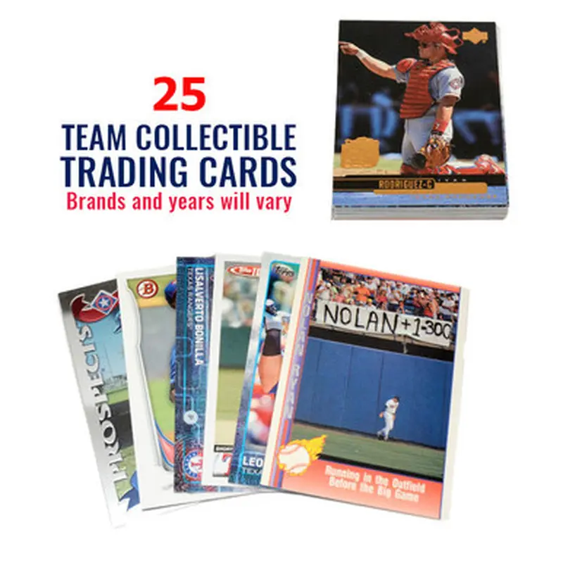 Texas Rangers 25 Card Team Baseball Card Lot 