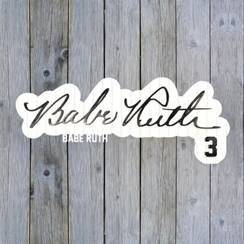 Babe Ruth 3D Signature White 20 x 8 Wood Wall Sign with Number 