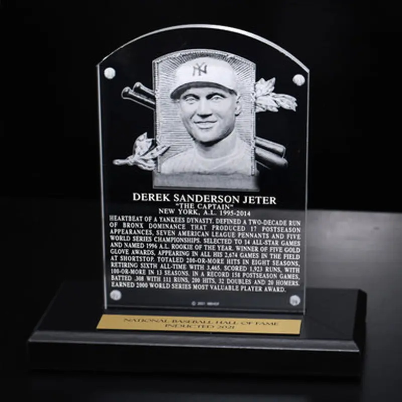 Derek Jeter Acrylic Replica Hall of Fame Plaque 