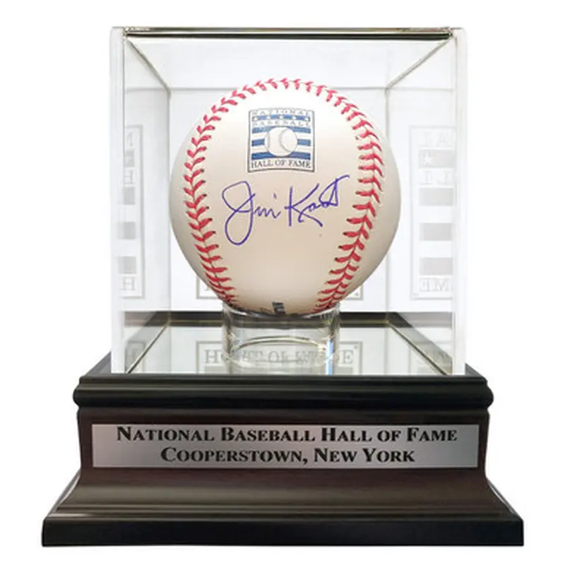 Jim Kaat Autographed Hall of Fame Logo Baseball with Case (HOF) 
