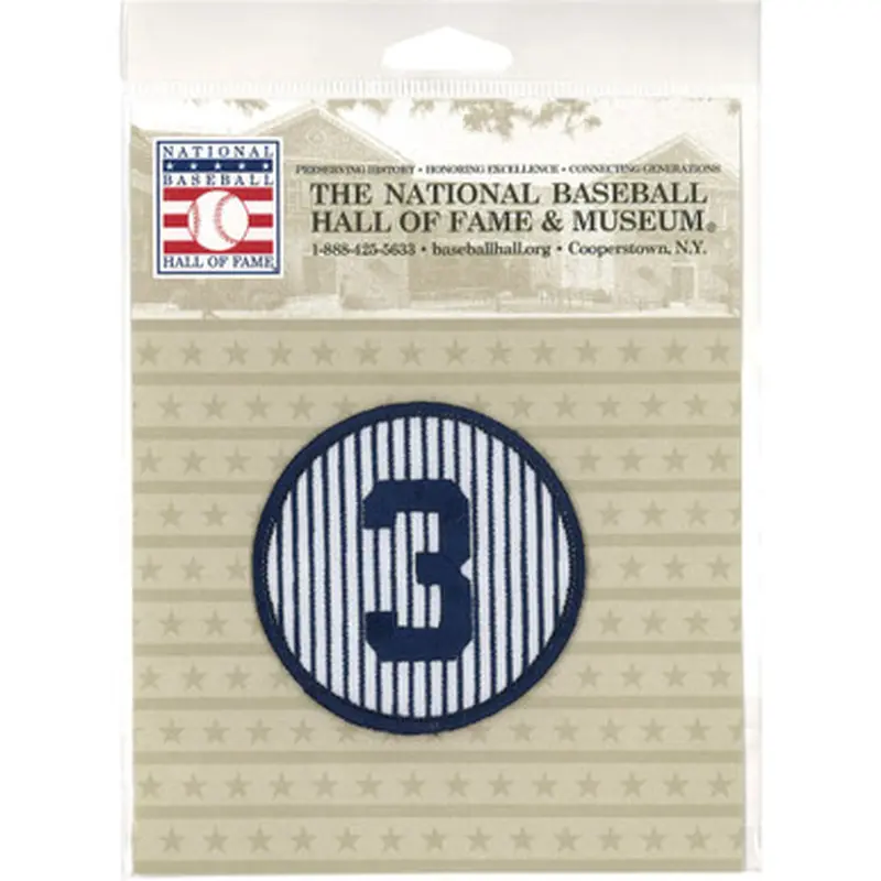 Babe Ruth # 3 Jersey Number Embroidered Patch 