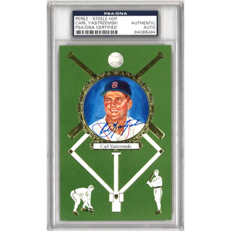 Carl Yastrzemski Autographed Perez-Steele Master Works Series Postcard # 48 (PSA-94) 